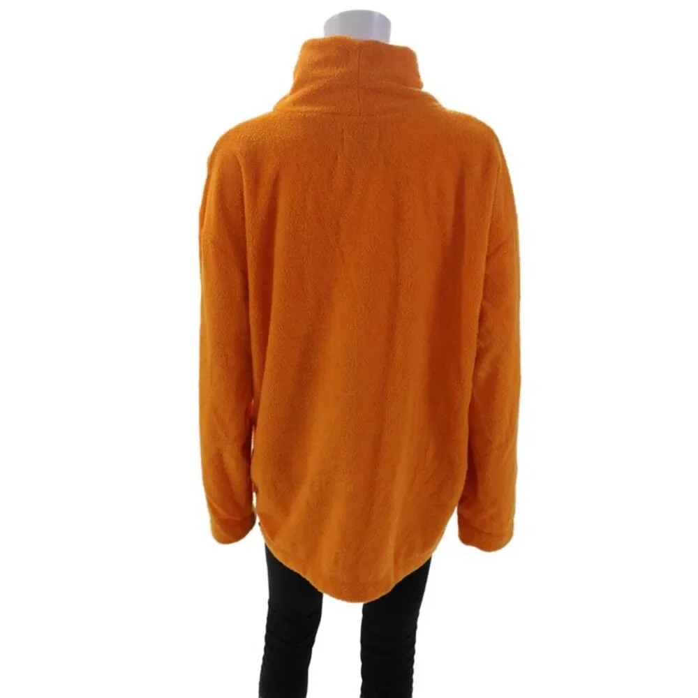 Urban Outfitters Womens Long Sleeve Mock Neck Knit Sweatshirt Orange Size Medium